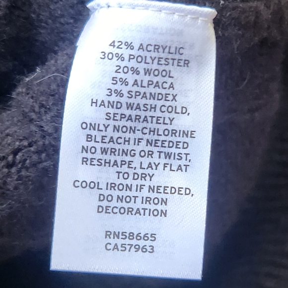 HALOGEN Womens Sweater Small Black Wool Alpaca Cable Knit Whimsigoth Witchy NEW - Picture 6 of 10